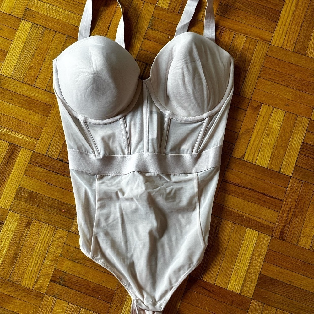 DKNY bodysuit - lingerie - light light pink never worn - pics dont do it justice